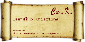 Cserép Krisztina névjegykártya