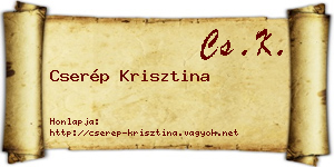 Cserép Krisztina névjegykártya