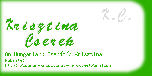 krisztina cserep business card